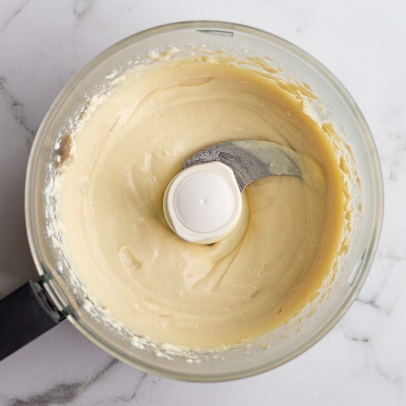 silken tofu blended in a food processor