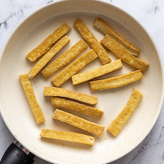 fried strips of tofu