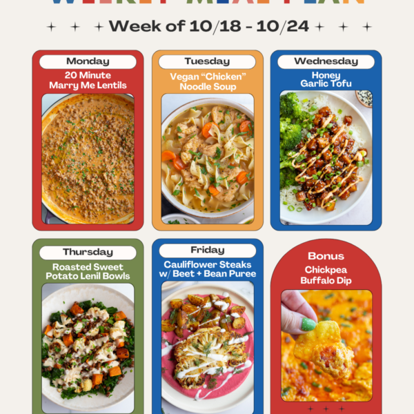 meal plan image for 5 recipes and a bonus recipe