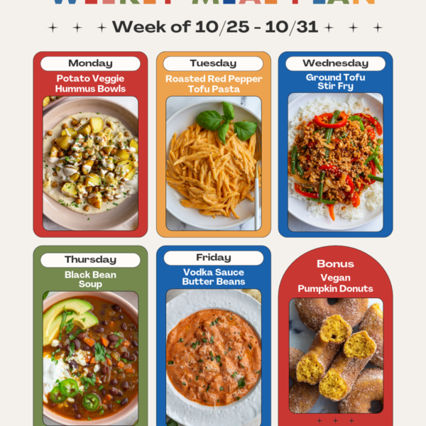 meal plan image for 5 recipes and a bonus recipe