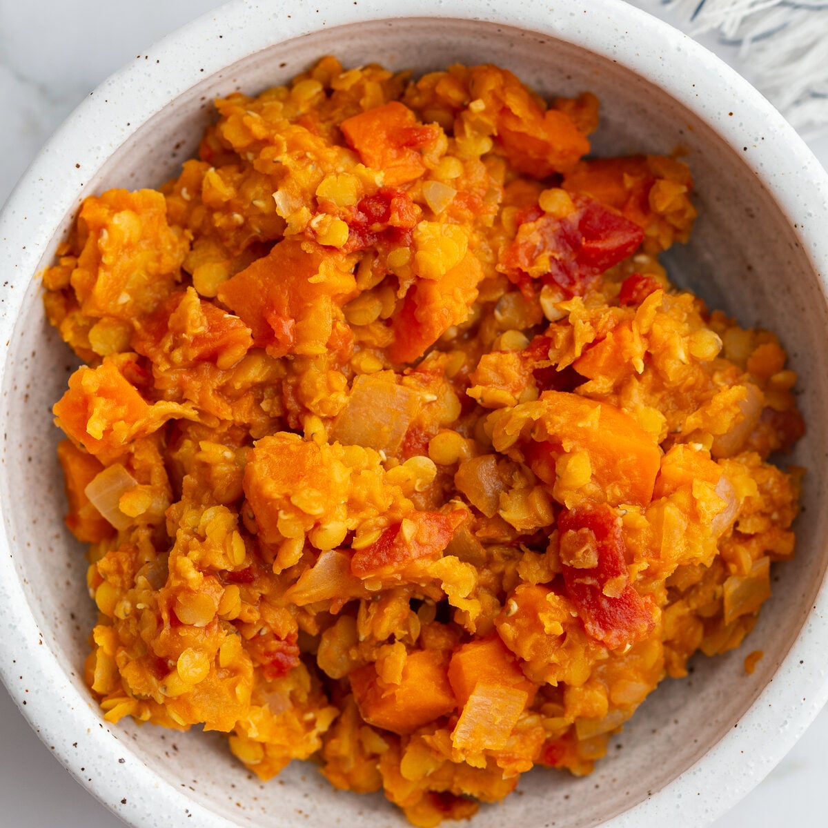 big bowl of Red Lentil Coconut Curry